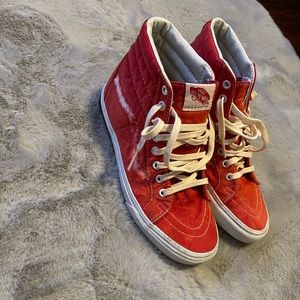 Rare Van sk8 hi tie die red ! Women 8.5